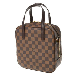 Louis Vuitton Canvas Handbag Brown Spontini Damier
